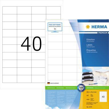 HERMA Universaletikett HERMA PREMIUM 48,5 x 25,4 mm (B x H)
