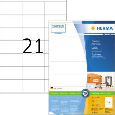 HERMA Universaletikett HERMA PREMIUM 70 x 41 mm (B x H) nicht