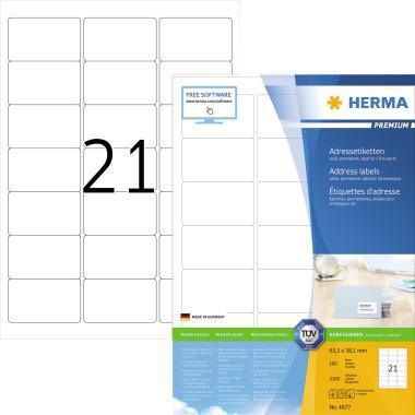 [9199151181] HERMA Universaletikett HERMA PREMIUM 63,5 x 38,1 mm (B x H)