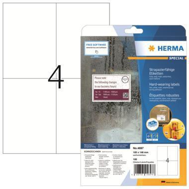 [9199151191] HERMA Folienetikett HERMA SPECIAL 105 x 148 mm (B x H) weiß