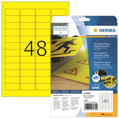 [9199151246] HERMA Folienetikett HERMA 45,7 x 21,2 mm (B x H) gelb 1.200