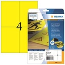 HERMA Folienetikett HERMA 105 x 148 mm (B x H) gelb 100