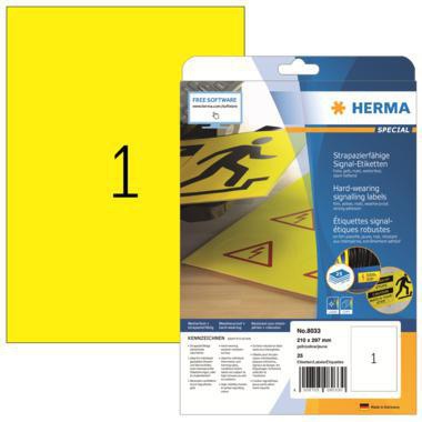 [9199151248] HERMA Folienetikett HERMA 210 x 297 mm (B x H) gelb 25