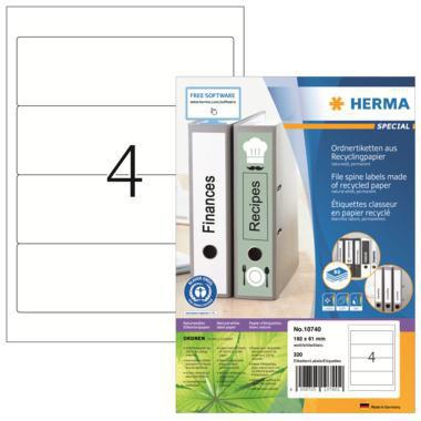 [9199151295] HERMA Ordnerrückenetikett HERMA Recycling breit/kurz 61 x 192 mm