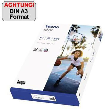 INAPA TECNO Kopierpapier inapa tecno Star DIN A3 80g/m² chlorfrei