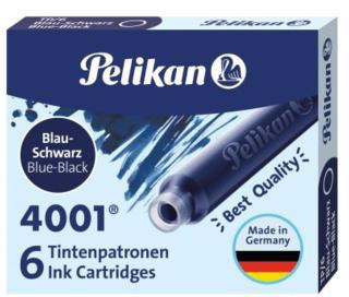 [9199151635] PELIKAN Tintenpatrone Pelikan 4001 TP/6 Standardtintenpatrone (blau/schwarz)