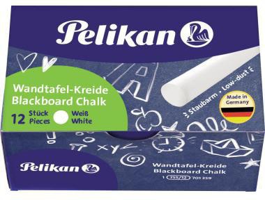 [9199151645] PELIKAN Tafelkreide Pelikan 755/12 ohne Papierhülle weiß 12