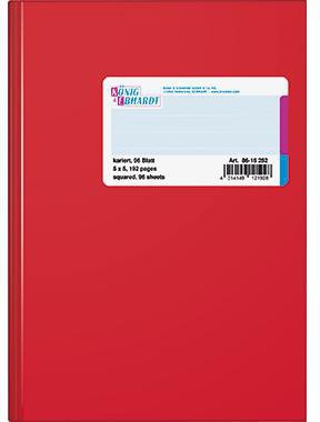 [9199151775] KÖNIG & EBHARDT Geschäftsbuch König & Ebhardt DIN A5 kariert rot 96
