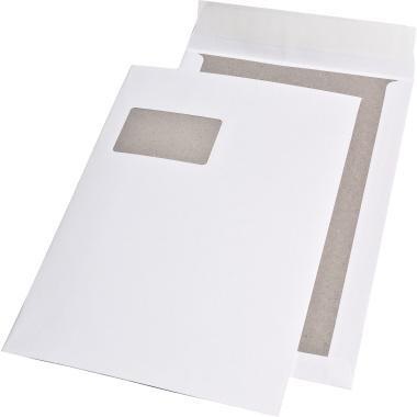 MAILMEDIA Papprückwandtasche MAILmedia DIN C4 mit Fenster 120g/m² mit