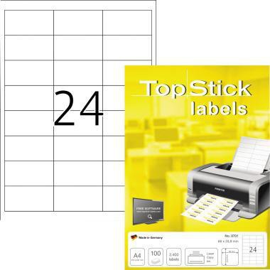 WITHOUT BRAND Universaletikett TopStick 66 x 33,8 mm (B x H) nicht
