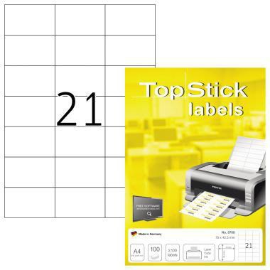 [9199152201] WITHOUT BRAND Universaletikett TopStick 70 x 42,3 mm (B x H) nicht