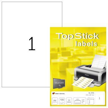 WITHOUT BRAND Universaletikett TopStick 210 x 297 mm (B x H) nicht