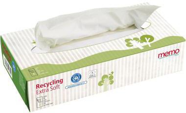 [9199152530] MEMO Kosmetiktuch memo Recycling Extra Soft 21 x 20,5 cm