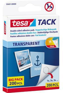 TESA Klebepad tesa® TACK Transparent Papier Pappe