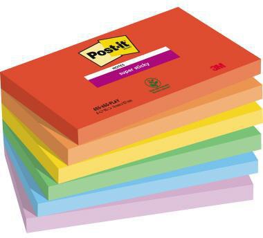 POST-IT Haftnotiz Post-it® Super Sticky Notes Playful