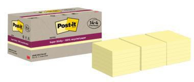 [9199153113] POST-IT Haftnotiz Post-it® Super Sticky Recycling Notes 76 (18 Block/Pack.)