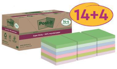POST-IT Haftnotiz Post-it® Super Sticky Recycling Notes 76