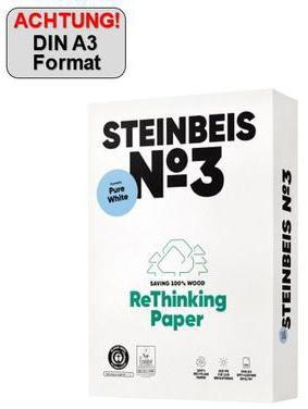 [9199153563] STEINBEIS Kopierpapier Steinbeis No. 3 Pure White DIN A4 80g/m² (DIN A3)