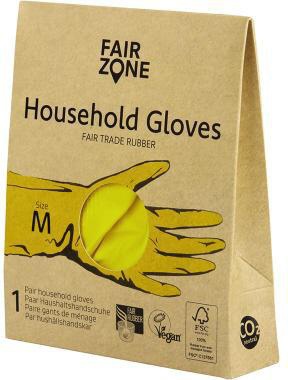 FAIR ZONE Gummihandschuh FAIR ZONE M Naturkautschuk gelb