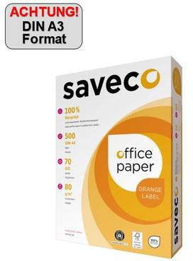 [9199153612] SAVECO Kopierpapier Saveco Orange Label DIN A4 80g/m² 100 % (DIN A3)