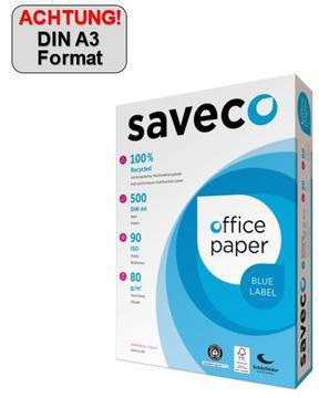 SAVECO Kopierpapier Saveco Blue Label DIN A4 80g/m² 100 %