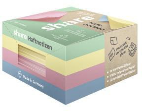 [9199153620] SHARE Haftnotiz share 75 x 75 mm (B x H) grün gelb rot