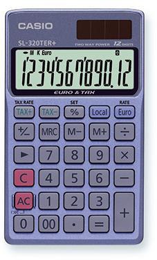 CASIO Taschenrechner CASIO® SL-320TER+ 1 x 12-stellig blau