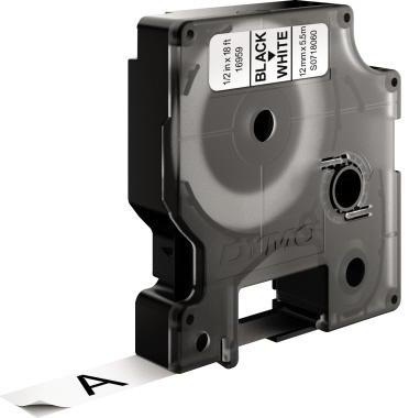 DYMO Schriftbandkassette DYMO® D1 12 mm x 5,5 m (B x L) weiß