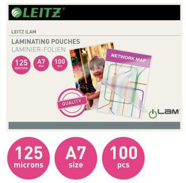 [9199154436] LEITZ Laminierfolie Leitz iLAM 111 x 80 mm (B x H) DIN A7