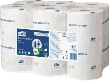 TORK Toilettenpapier Tork SmartOne® Mini 2-lagig Papier weiß
