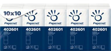 [9199154890] PAPERNET Papiertaschentuch Papernet 4-lagig Zellstoff weiß 10 x 10