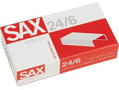 [9199155128] SAX Heftklammer Sax 24/6 Metall verkupfert 1.000 (Metall, verzinkt)