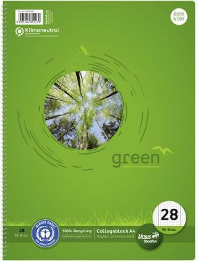 STAUFEN Collegeblock Staufen Green DIN A4 kariert mit Rand