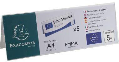 [9199155171] EXACOMPTA Tischnamensschild Exacompta Office Exacryl 30 x 7 x 20 cm