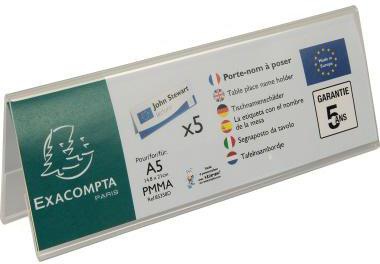 EXACOMPTA Tischnamensschild Exacompta Office Exacryl 21 x 6 x 17 cm