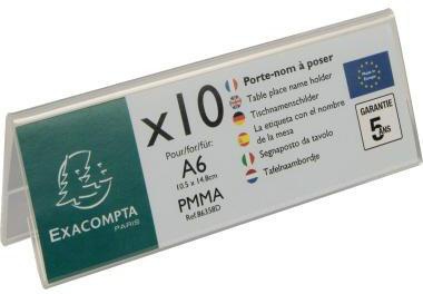 EXACOMPTA Tischnamensschild Exacompta Office Exacryl 15 x 5 x 14 cm